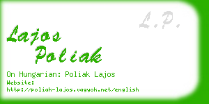 lajos poliak business card